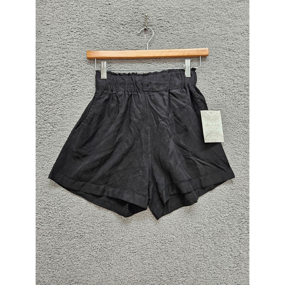 NWT Altar'd State Shorts XS Black Paperbag High Waist Tencel Boho Summer